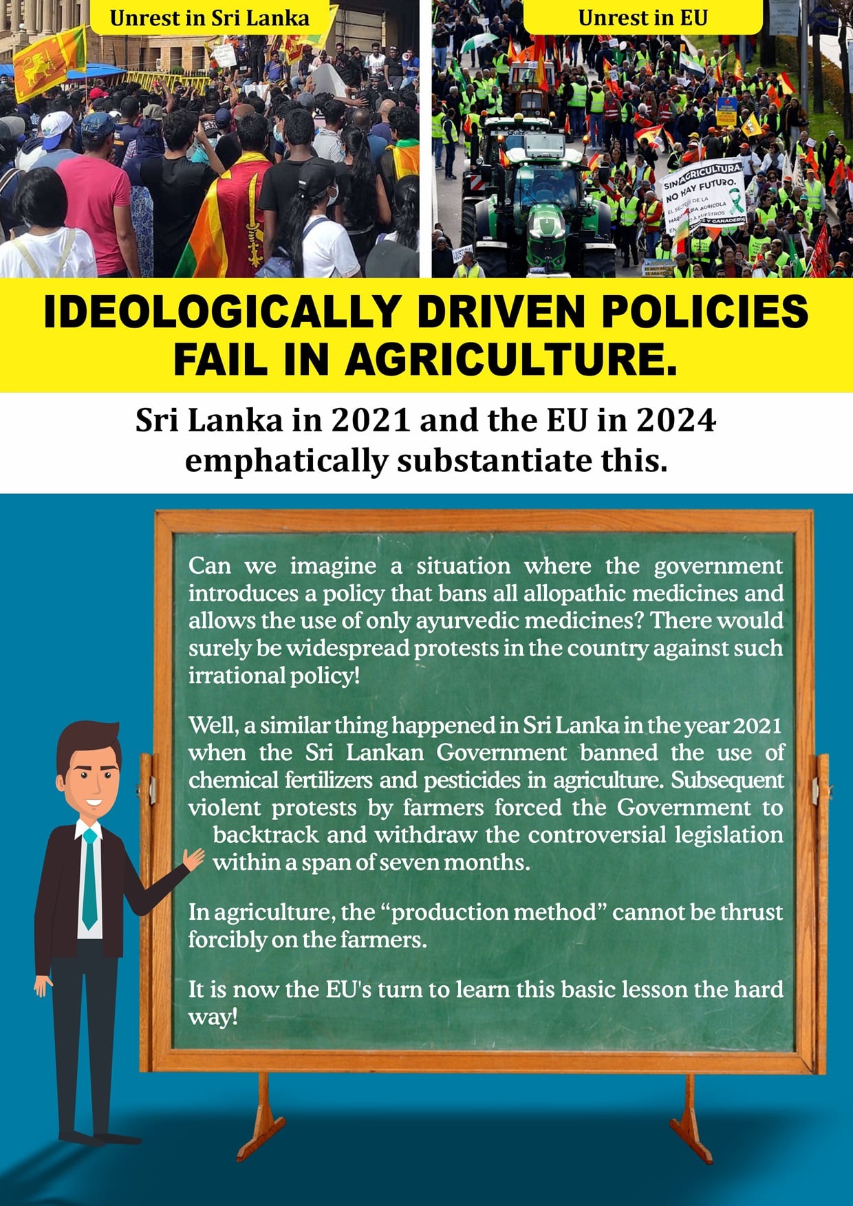 Ideologically driven policies fail in agriculture - part 1