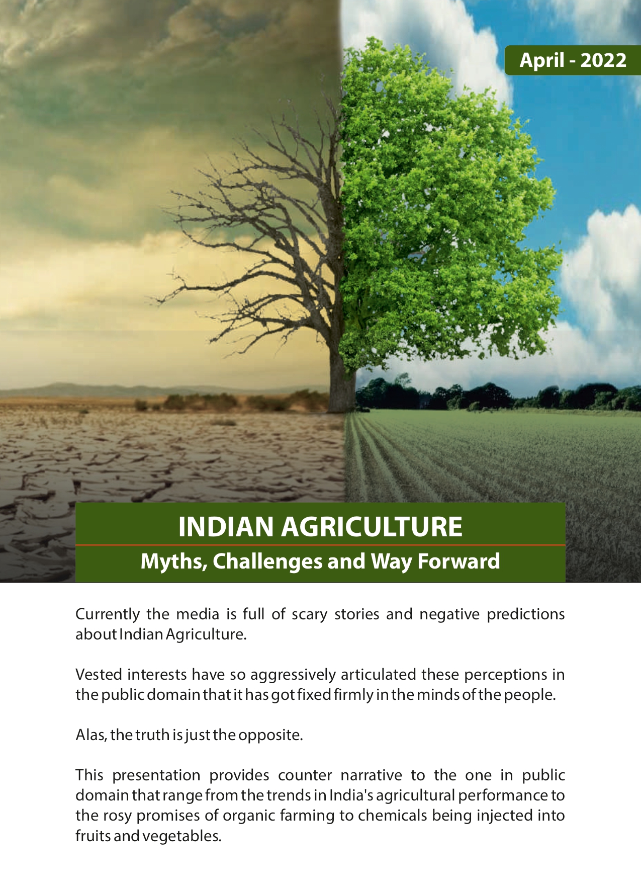 indian agriculture myths, challengs and way forward