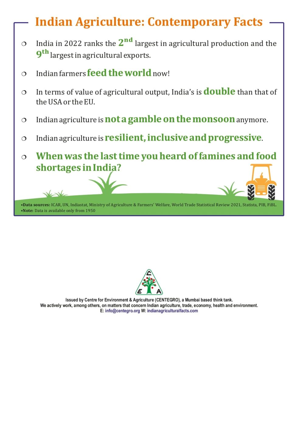 Indian Agriculture at 75: Inclusive, Resilient, Progressive